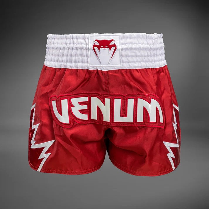 INFERNO MUAY THAI SHORTS - CHERRY RED/SNOW WHITE